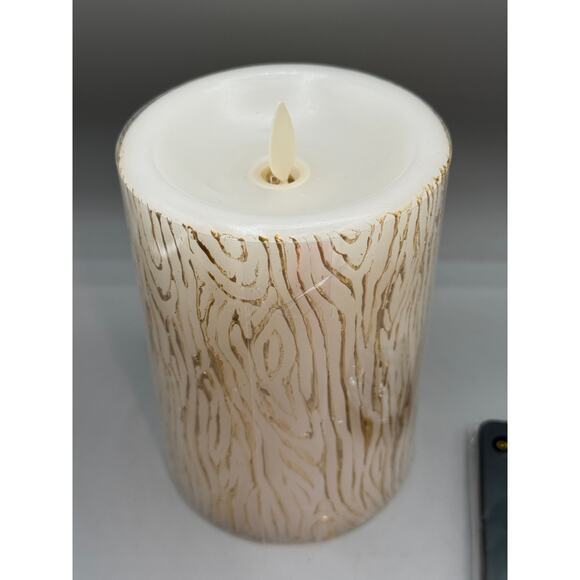 Martha Stewart x Luminara 5" Faux Wood Candle w/ Remote NEW - Picture 1 of 6